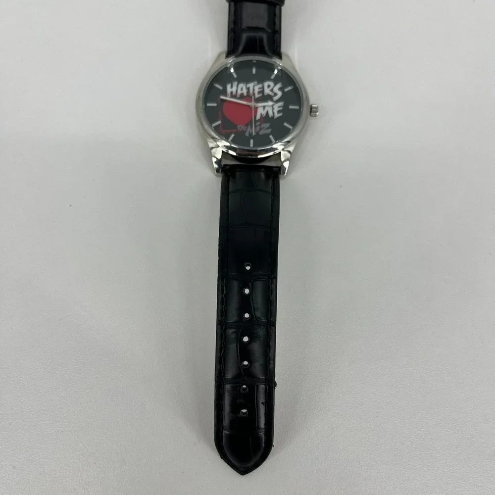 WWE The Miz Haters Love Me Watch Men's‎ Size Black Leather Band Game Time New